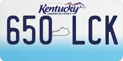 KY license plate 650LCK