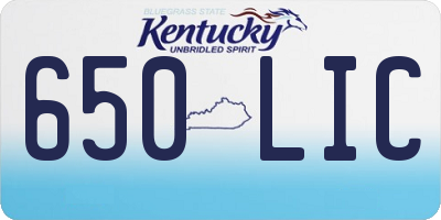 KY license plate 650LIC