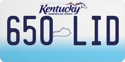 KY license plate 650LID