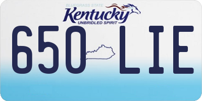 KY license plate 650LIE
