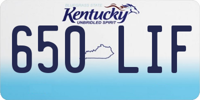 KY license plate 650LIF