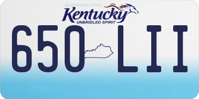 KY license plate 650LII