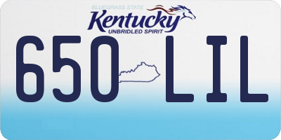 KY license plate 650LIL