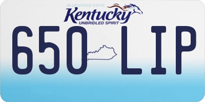 KY license plate 650LIP