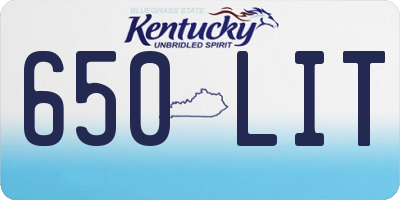 KY license plate 650LIT