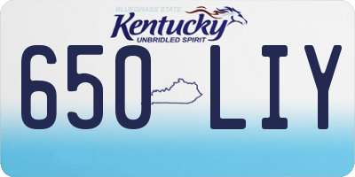 KY license plate 650LIY
