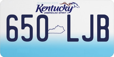 KY license plate 650LJB