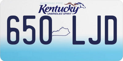 KY license plate 650LJD