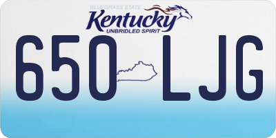 KY license plate 650LJG