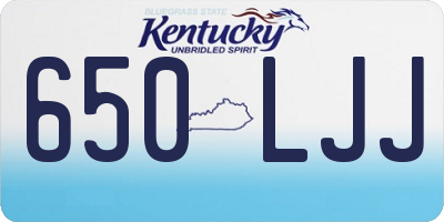 KY license plate 650LJJ