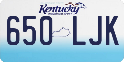 KY license plate 650LJK