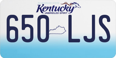 KY license plate 650LJS
