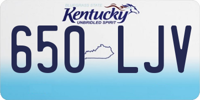KY license plate 650LJV