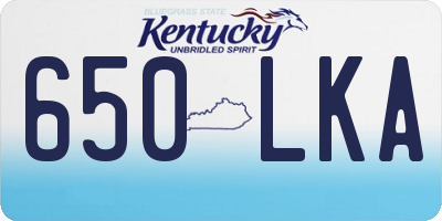 KY license plate 650LKA
