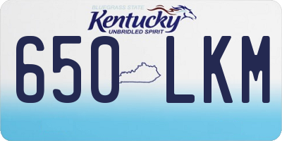 KY license plate 650LKM