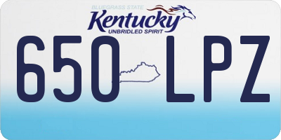 KY license plate 650LPZ