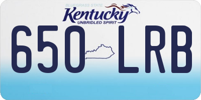 KY license plate 650LRB