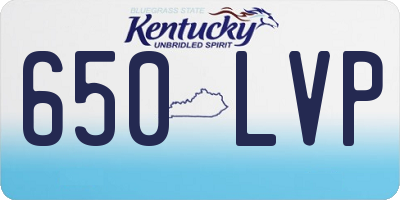 KY license plate 650LVP
