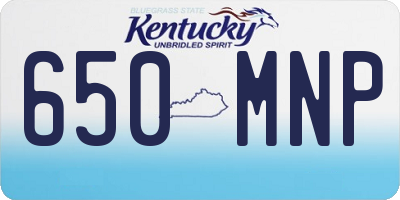 KY license plate 650MNP