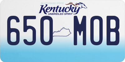 KY license plate 650MOB