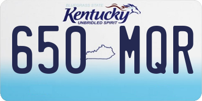 KY license plate 650MQR