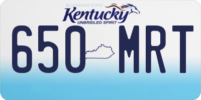 KY license plate 650MRT