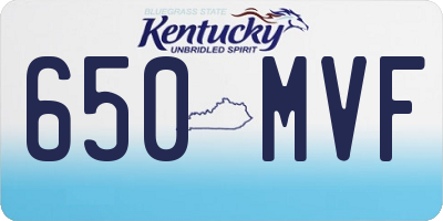 KY license plate 650MVF
