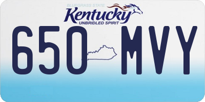 KY license plate 650MVY