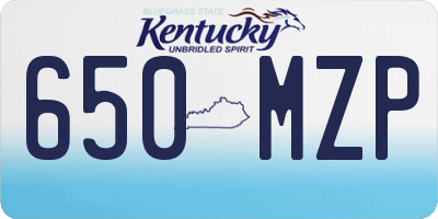 KY license plate 650MZP