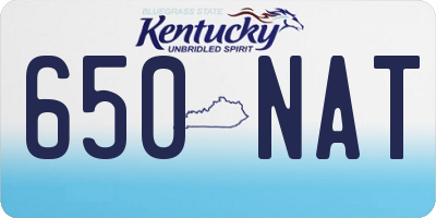 KY license plate 650NAT