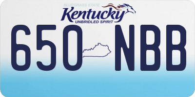 KY license plate 650NBB