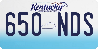 KY license plate 650NDS