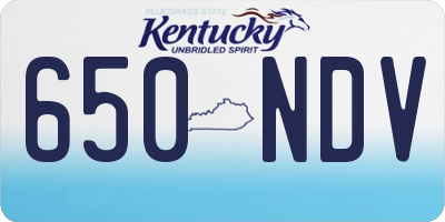 KY license plate 650NDV