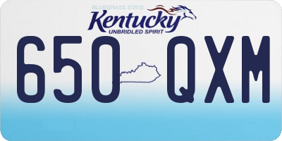 KY license plate 650QXM