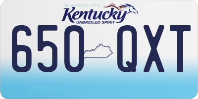 KY license plate 650QXT