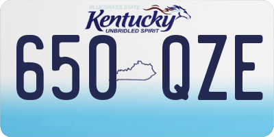 KY license plate 650QZE