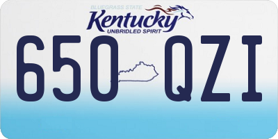 KY license plate 650QZI