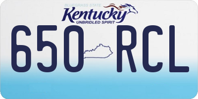 KY license plate 650RCL