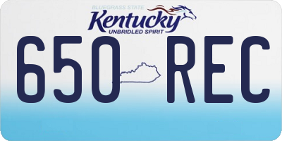 KY license plate 650REC