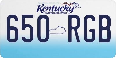 KY license plate 650RGB