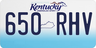 KY license plate 650RHV