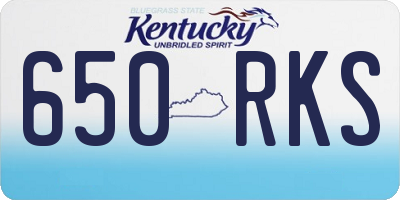 KY license plate 650RKS