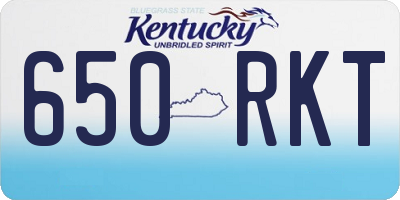 KY license plate 650RKT