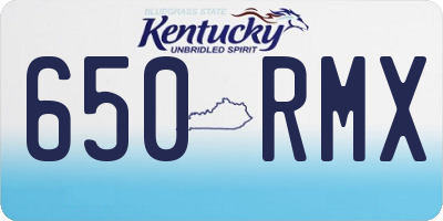 KY license plate 650RMX