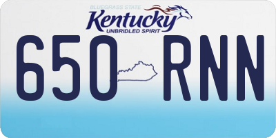 KY license plate 650RNN