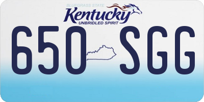 KY license plate 650SGG