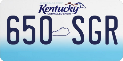 KY license plate 650SGR