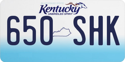 KY license plate 650SHK