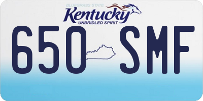 KY license plate 650SMF
