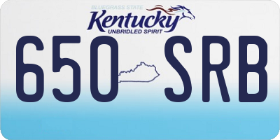 KY license plate 650SRB